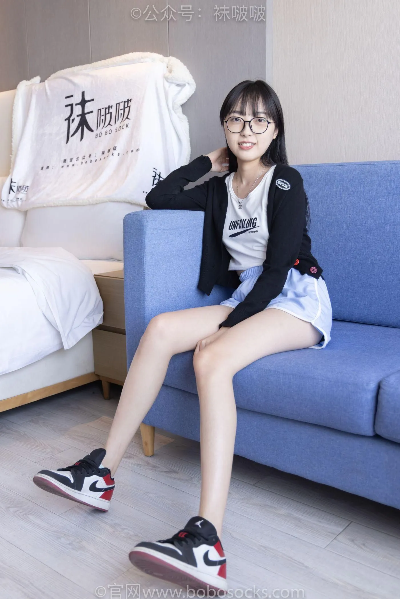 [BoBoSocks袜啵啵]NO.081 稚予- AJ、浅黄色短棉袜、浅蓝色短棉袜、裸足（花絮版） [145P]插图9